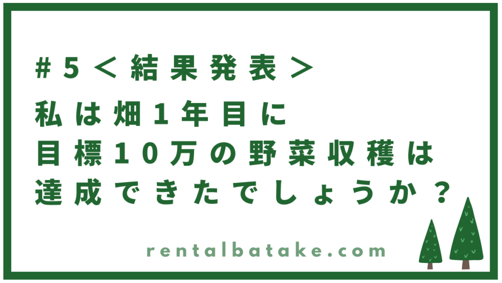 次のレクチャー「#05 （私の畑１年目の結果発表）目標10万は達成できたでしょうか？」へのリンク